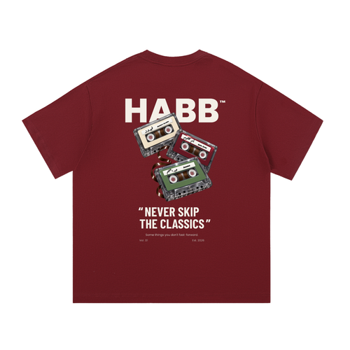 The Classics Tee in Wine Red, back