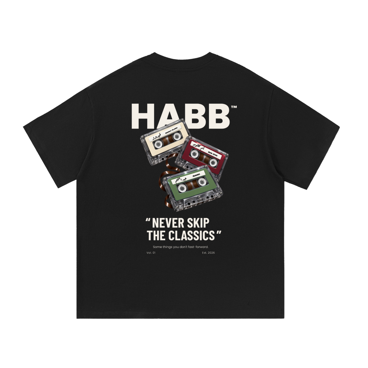 The Classics Tee in Black, back